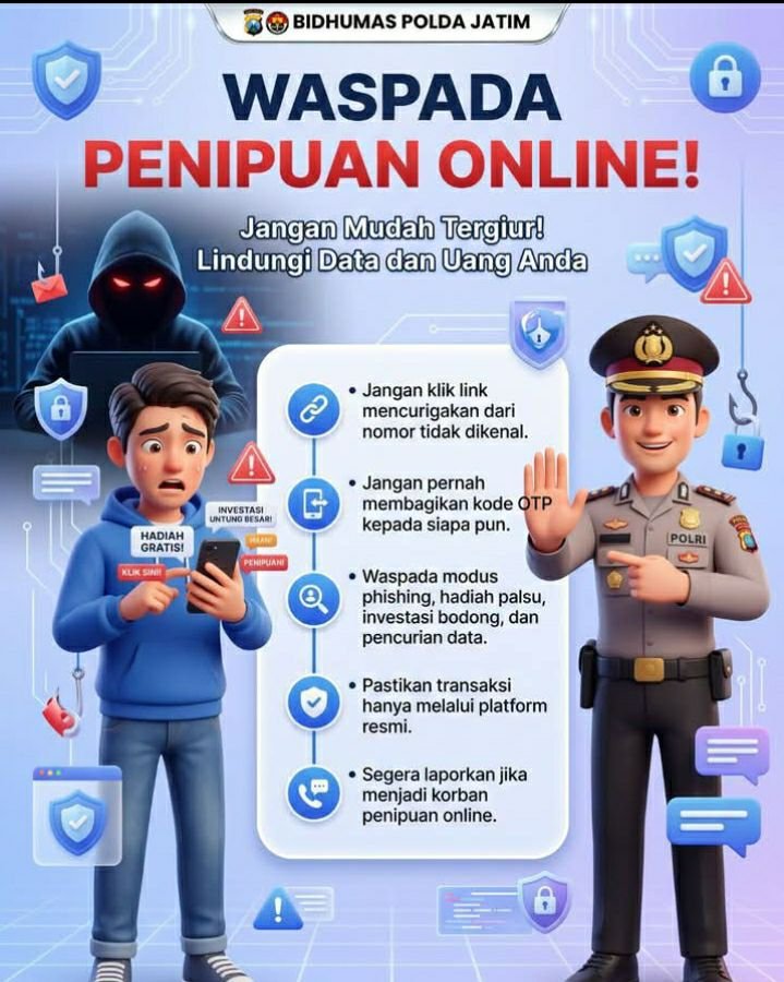 Bidhumas Polda Jatim Imbau Masyarakat Waspada Penipuan Online: Jangan Mudah Tergiur, Lindungi Data dan Keuangan Anda